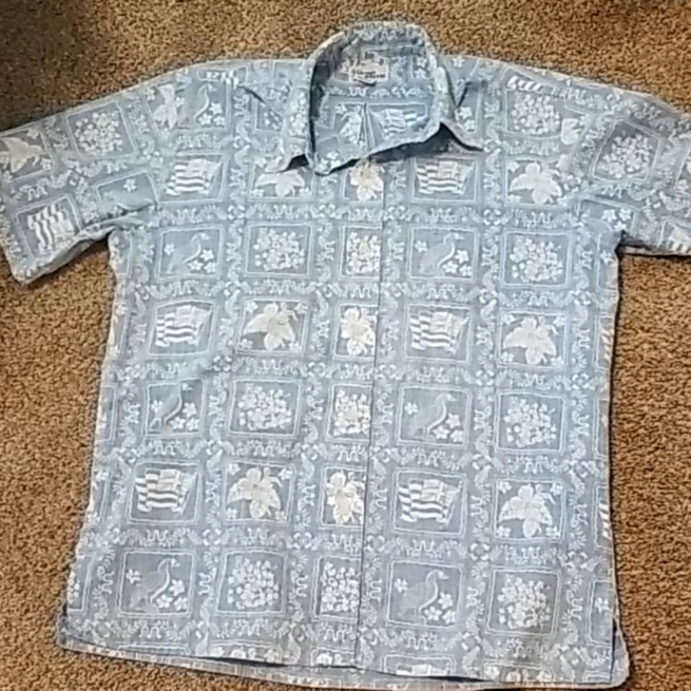 Repro. 1960s Vintage Shirt Hawaiian L - XL
